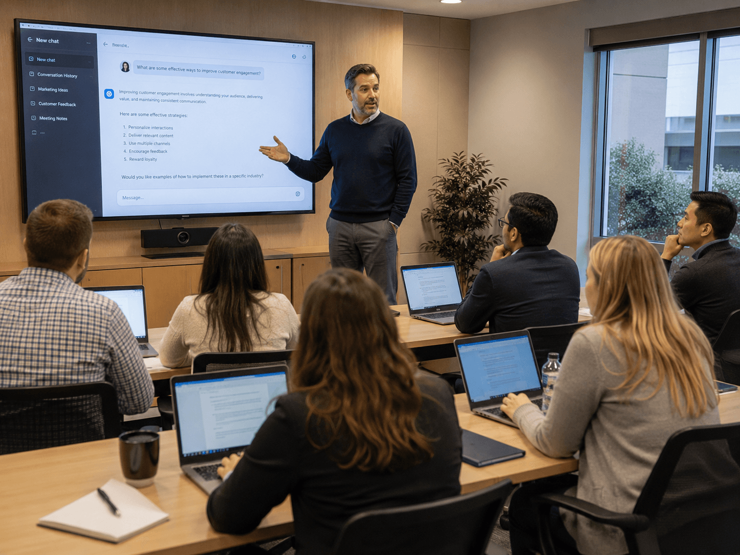 Professional live online AI training session for Canadian organizations.