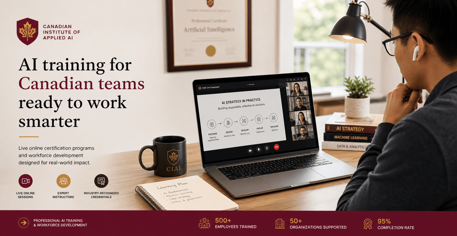Professional live online AI training session for Canadian organizations.